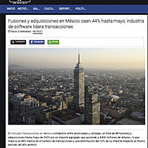 Fusiones y adquisiciones en Mxico caen 44% hasta mayo; industria de software lidera transacciones